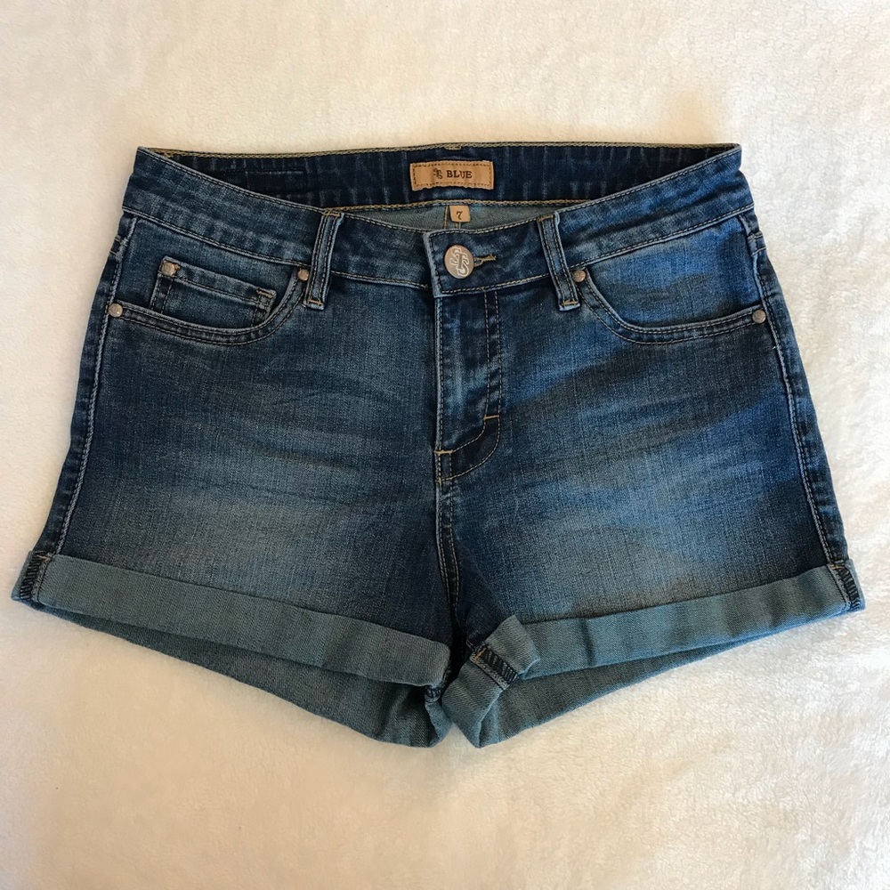 High waisted jean shorts